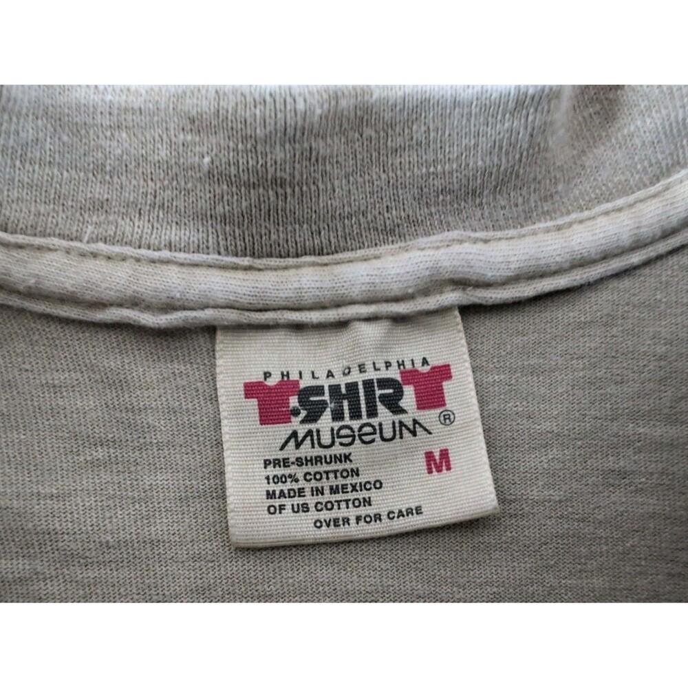 VTG Dallas Zoo T Shirt Mens Size Medium Embroidered Animals Beige Texas - Picture 3 of 7